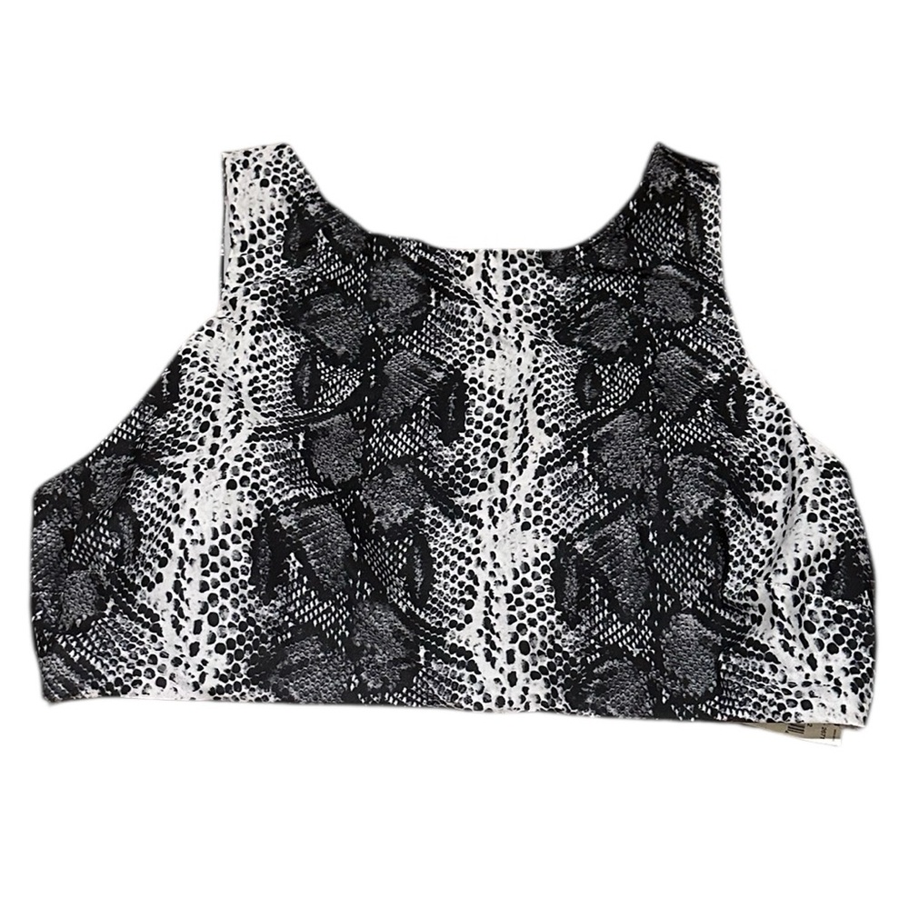 Aerie Snake Print High Neck Bikini Top